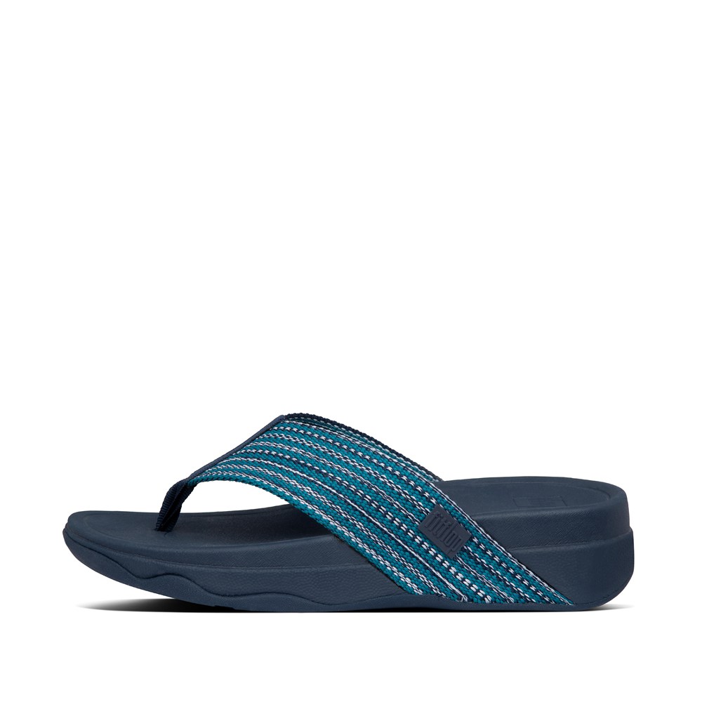 Fitflop Womens Sandals Blue - Surfa Toe-post - LQ3961548